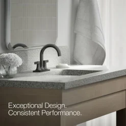 Centerset bathroom sink faucet, 1.2 gpm