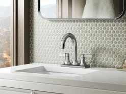 Centerset bathroom sink faucet, 1.2 gpm