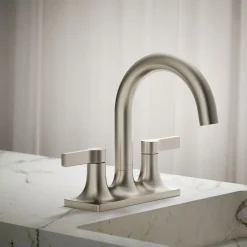 Centerset bathroom sink faucet, 1.2 gpm