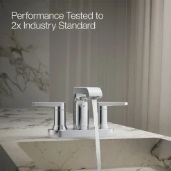Centerset bathroom sink faucet, 1.2 gpm