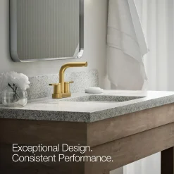 Centerset bathroom sink faucet, 1.2 gpm