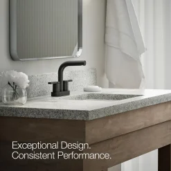 Centerset bathroom sink faucet, 1.2 gpm