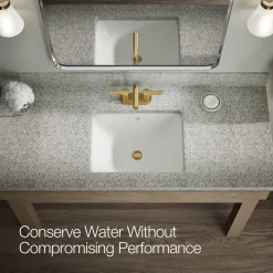 Centerset bathroom sink faucet, 1.2 gpm