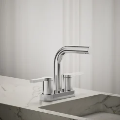Centerset bathroom sink faucet, 1.2 gpm
