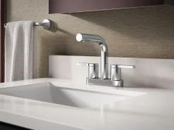 Centerset bathroom sink faucet, 1.2 gpm