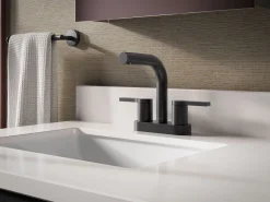 Centerset bathroom sink faucet, 1.2 gpm
