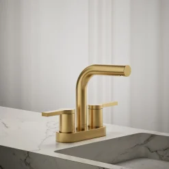 Centerset bathroom sink faucet, 1.2 gpm