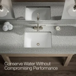 Centerset bathroom sink faucet, 1.2 gpm