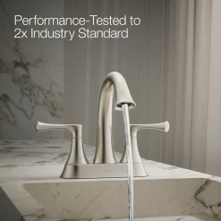 Centerset bathroom sink faucet, 1.2 gpm