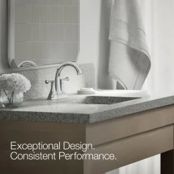 Centerset bathroom sink faucet, 1.2 gpm