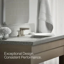 Centerset bathroom sink faucet, 1.2 gpm