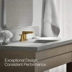 Centerset bathroom sink faucet, 1.2 gpm