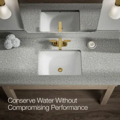 Centerset bathroom sink faucet, 1.2 gpm