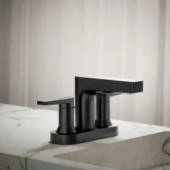 Centerset bathroom sink faucet, 1.2 gpm