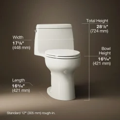 ContinuousClean ST one-piece compact elongated toilet, 1.28 gpf