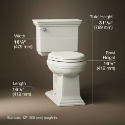 ContinuousClean two-piece elongated toilet, 1.28 gpf