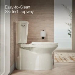 ContinuousClean XT two-piece elongated toilet with skirted trapway, 1.28 gpf