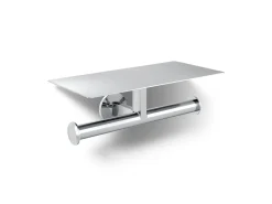 Covered double toilet paper holder