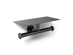 Covered double toilet paper holder