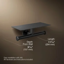 Covered double toilet paper holder