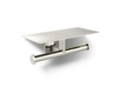 Covered double toilet paper holder