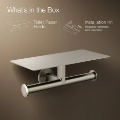 Covered double toilet paper holder