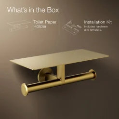 Covered double toilet paper holder