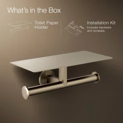 Covered double toilet paper holder