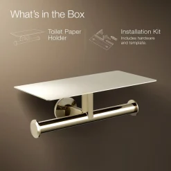 Covered double toilet paper holder