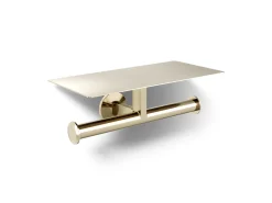 Covered double toilet paper holder