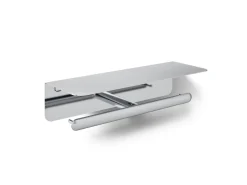 Covered double toilet paper holder