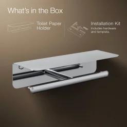 Covered double toilet paper holder