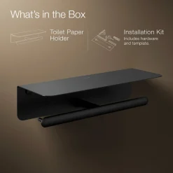 Covered double toilet paper holder