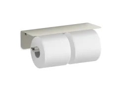 Covered double toilet paper holder