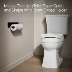 Covered double toilet paper holder