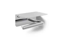 Covered horizontal toilet paper holder