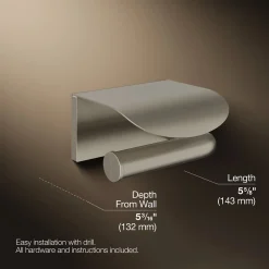 Covered toilet paper holder
