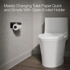Covered toilet paper holder