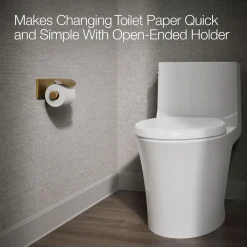 Covered toilet paper holder
