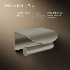 Covered toilet paper holder