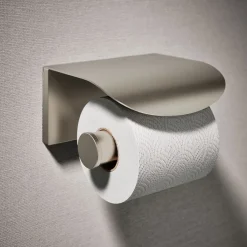 Covered toilet paper holder