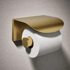 Covered toilet paper holder