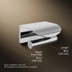 Covered toilet paper holder