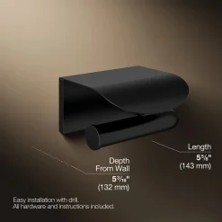 Covered toilet paper holder