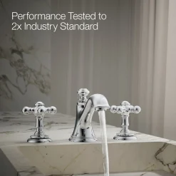Cross bathroom sink faucet handles