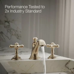 Cross bathroom sink faucet handles