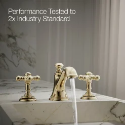 Cross bathroom sink faucet handles