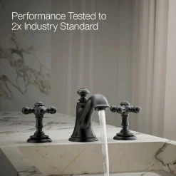 Cross bathroom sink faucet handles