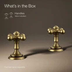 Cross bathroom sink faucet handles