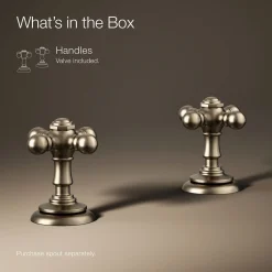 Cross bathroom sink faucet handles